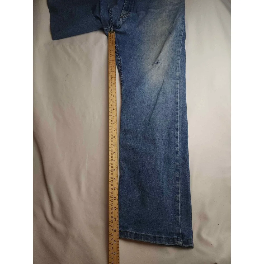 Wrangler Performance Series Mens 42x30 Straight Leg Jeans Medium Wash